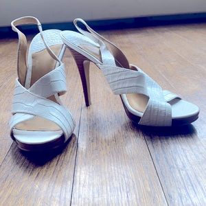 White Nine West Pumps